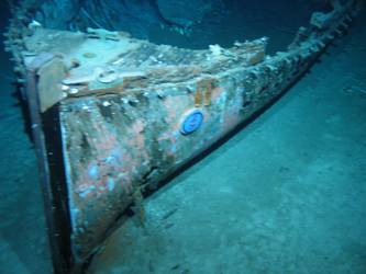 Bow section of what is believed to be 36-foot motor pinnace